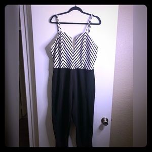 Black & White striped jumpsuit.